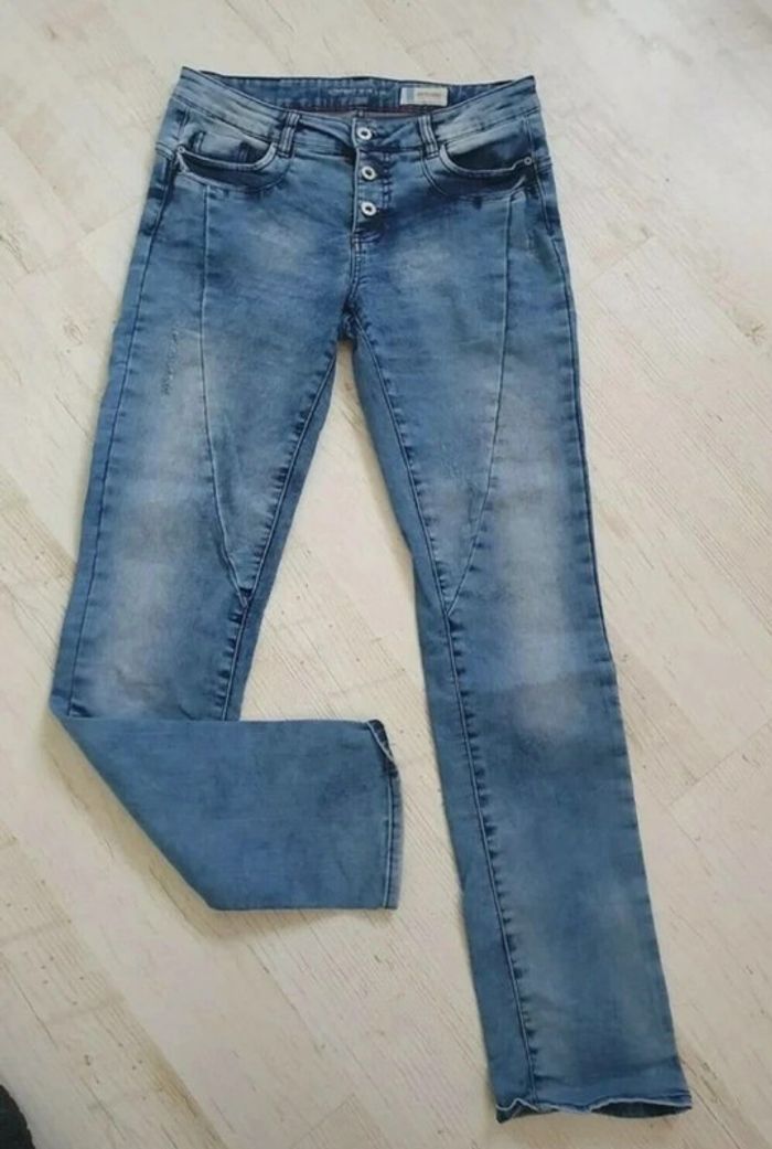 Jeans Straight Denim 1982 braguette boutons T: W28/L 32 (38) - photo numéro 3