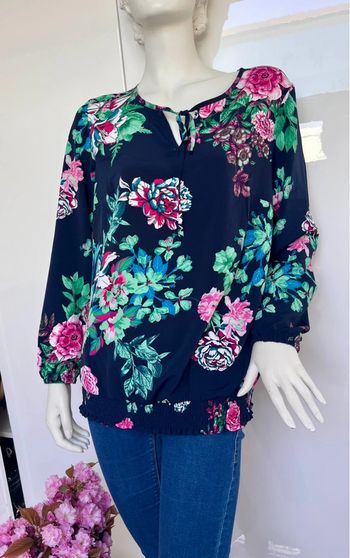 blouse  manches longues fleurie