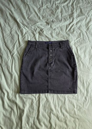 Bonobo Jupe Denim Coton Gris Foncé Bon état 36
