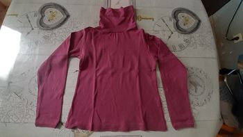 Sweet rayé fushia et mauve col roulé