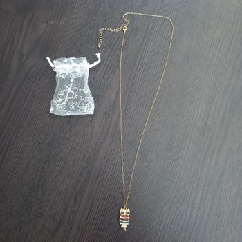 Chaîne + pendentif "hibou"