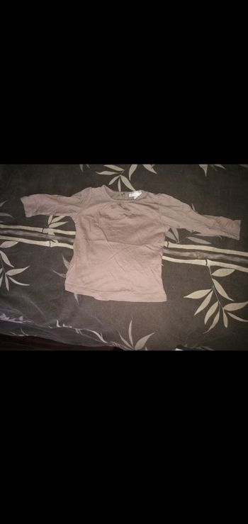 Tee shirt 12 mois manches longues marron