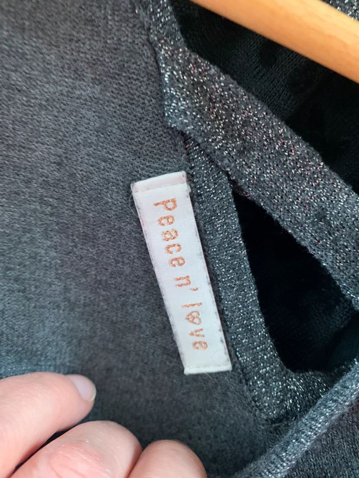 Pull gris noeuds argentés taille unique - photo numéro 5