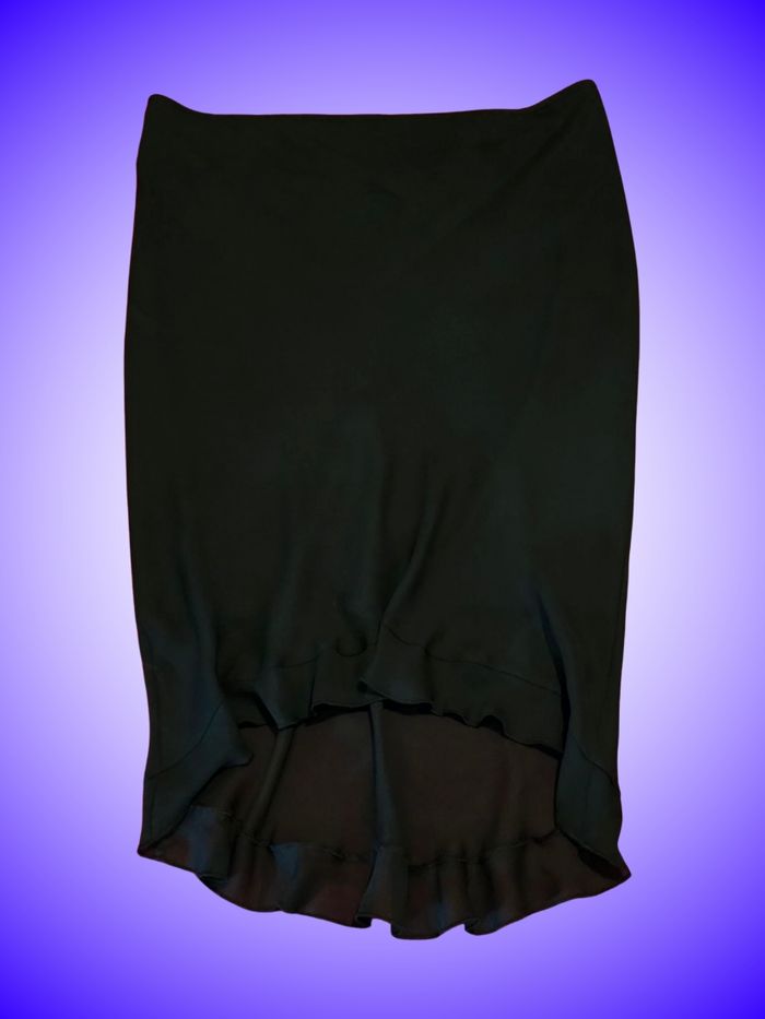 Jupe Noire Longue Fluide Etam – Effet Volanté Asymétrique – Taille 44 XXL – Très Bon État 
​