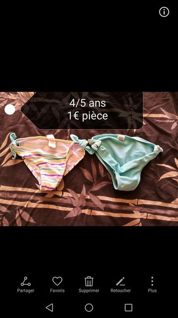 Lit bas de maillot de bain
