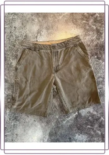 Short kaki cargo homme Bass&co 34x32 Pantaloncini carpentiere uomo Zimmermannsshorts Herren