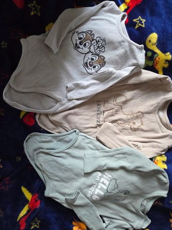 Lot 3 bodies disney 12 mois.
