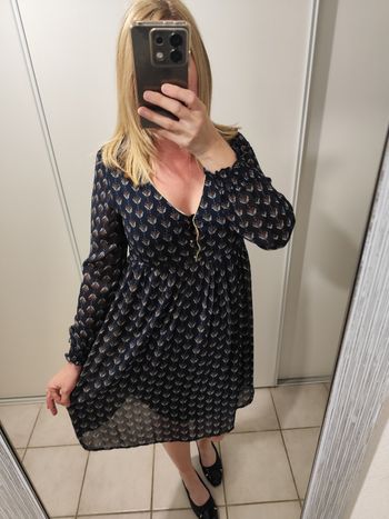 Robe bleue camaïeu 