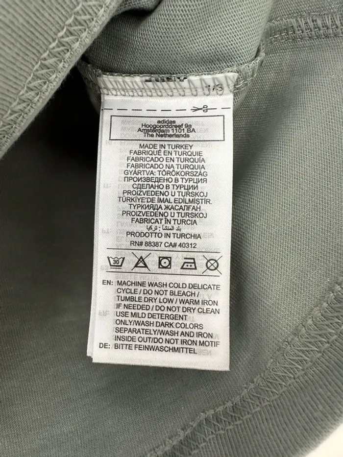 Adidas tshirt slim vert argent taille M neuf avec étiquette - photo numéro 7