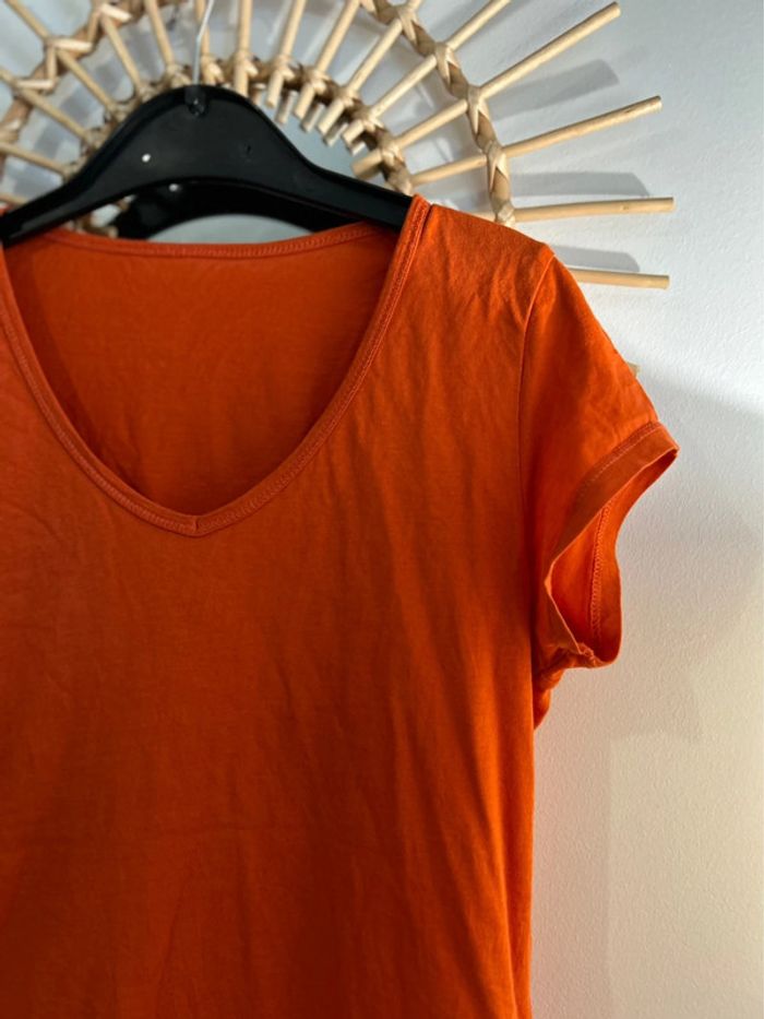 T-shirt en coton, orange, corail, mango - photo numéro 7