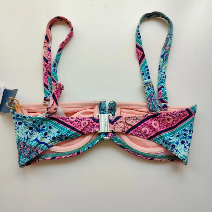 Haut de maillot de bain bleu et rose pour femme de taille 36 D, O'Neill - photo numéro 3