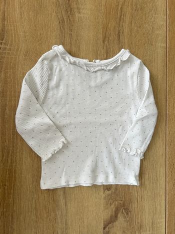 Tee shirt pois dorés 3 mois