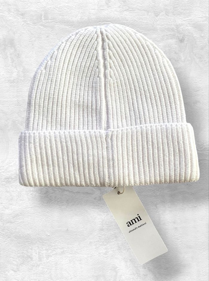 Bonnet Ami Paris Blanc Neuf - photo numéro 4