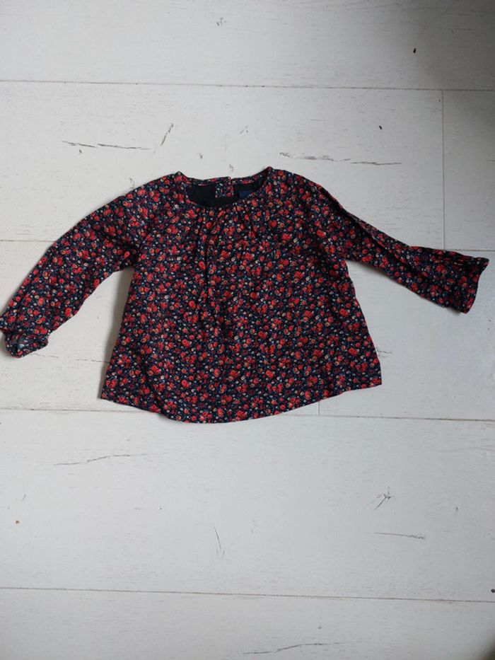 Blouse à fleurs Baby Gap Taille 12-18 mois