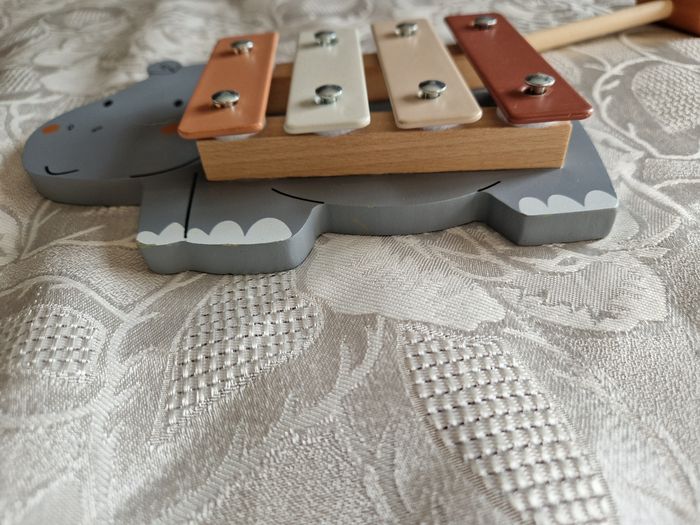 Xylophone hippopotame  en bois - photo numéro 9