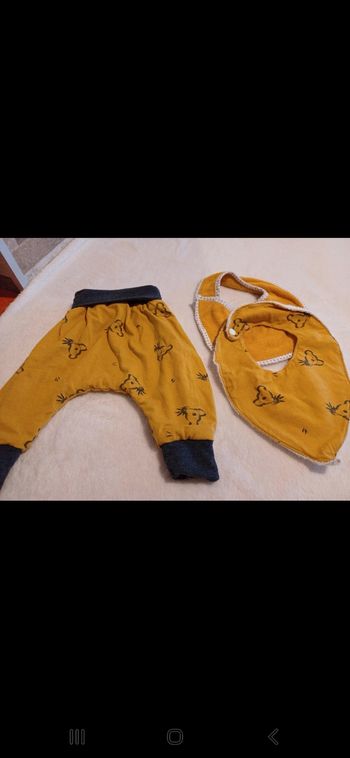 Sarouel réversible bébé taille 1 mois