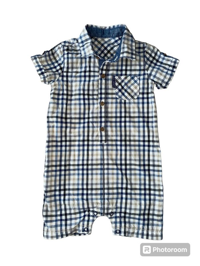 Combi short 6/9 mois