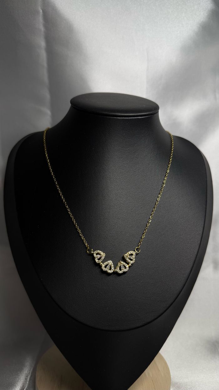 Collier doré “Cœur Cristal” – Élégance & éclat romantique - photo numéro 2
