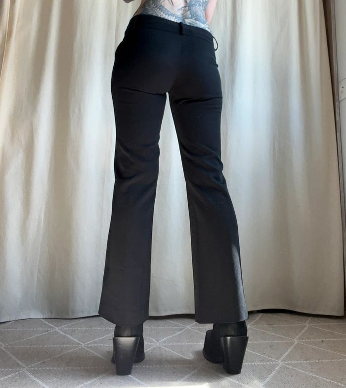 Pantalon noir jambes larges Goth Officecore vintage y2k - Taille S - photo numéro 3