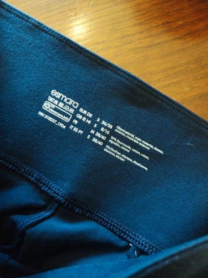 Pantalon bleu foncé droit 95% coton 38/40 neuf - photo numéro 4