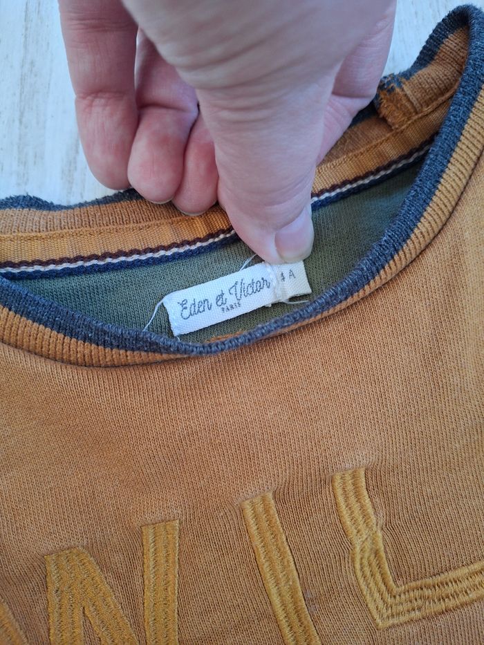 Haut/sweat garçon marron eden et Victor – 4 ans - photo numéro 4