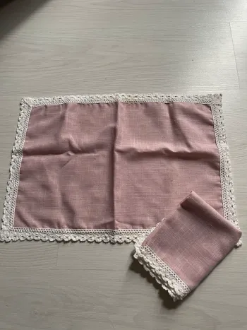 Napperons vieux rose