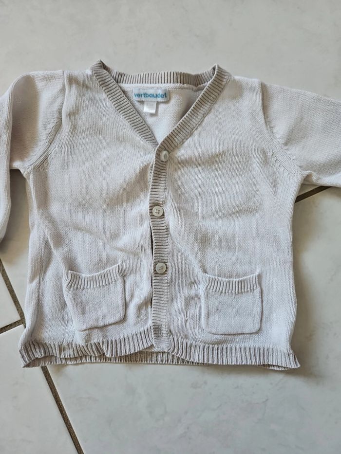 Gilet bébé 6 mois vert baudet BBF3 - photo numéro 3