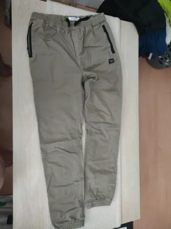 Pantalon toile léger Poche zip kaki clair name is 12 ans