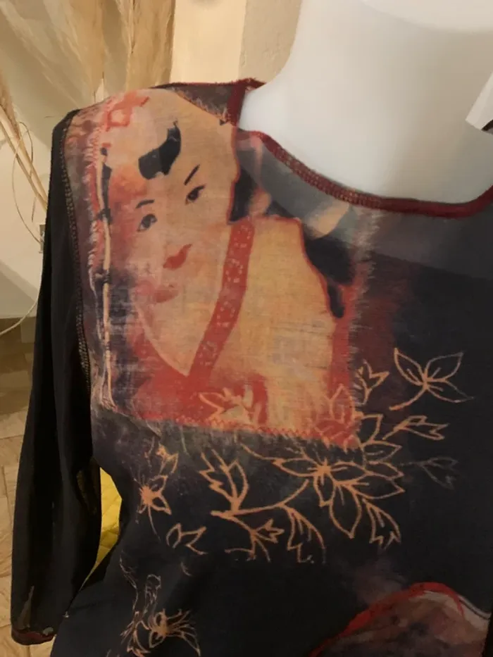 Tee shirt Alain Weiz manches longues transparente taille 44 - photo numéro 3