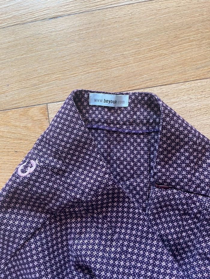 💜 Jupe vintage Be You K pied-de-poule rose et violet – Taille 36 💜 - photo numéro 4