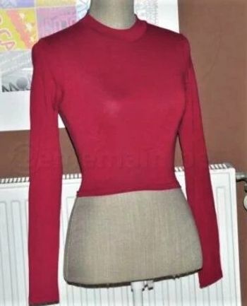 H&M top court stretch bordeaux XS Neuf avec étiquette