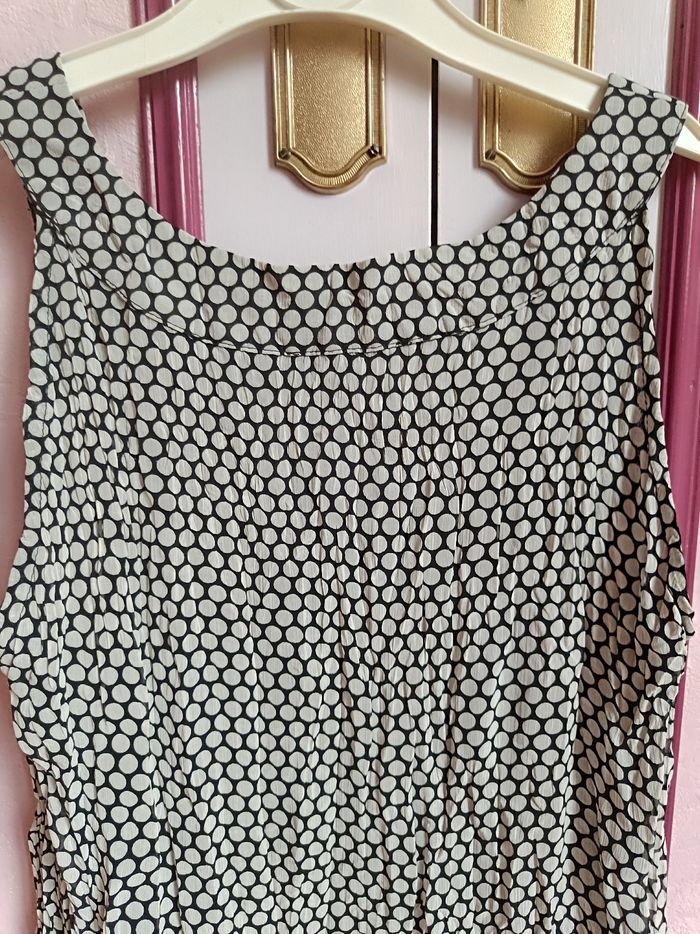 Blouse noire et écru Etam T.38 - photo numéro 5