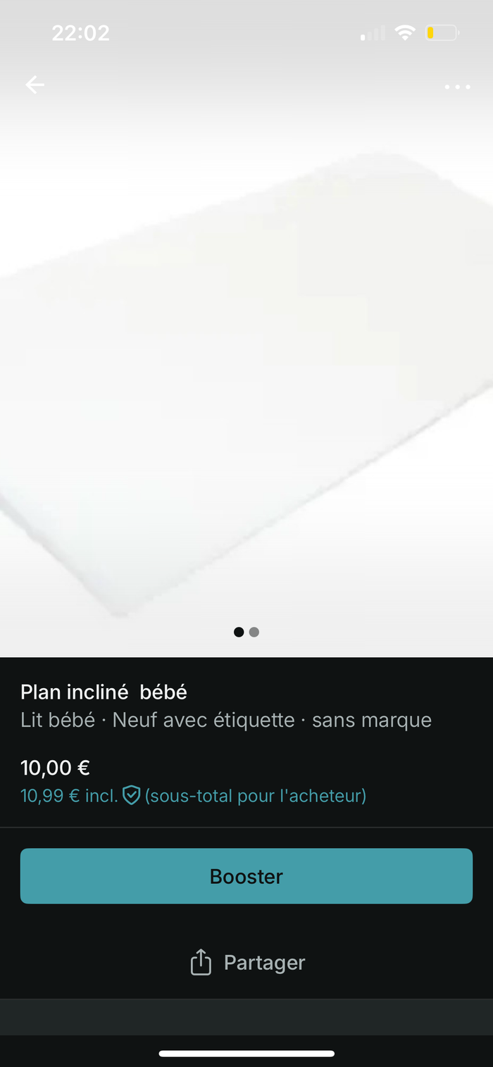Plan inclinable bébé