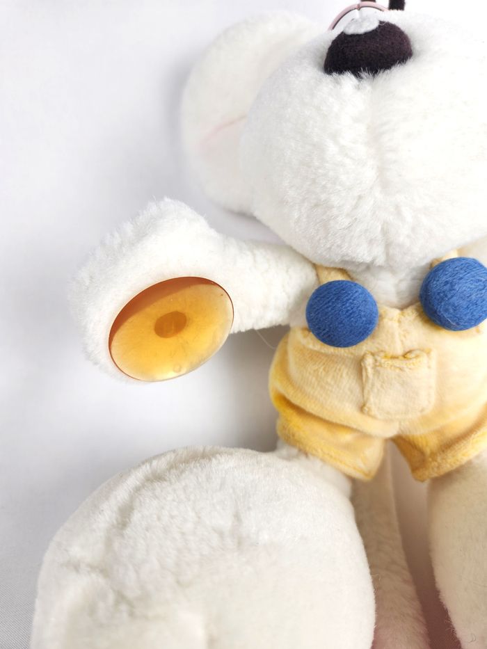 Peluche Diddl Souris Salopette Jaune - Ventouses - Vintage Années 90 - photo numéro 3