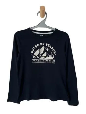 T-shirt manches longues “outdoor season” - Kiabi 8 ans
