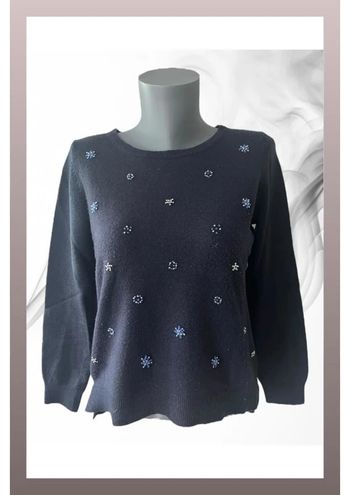 Pull bleu avec perles – S. Oliver – Taille 40