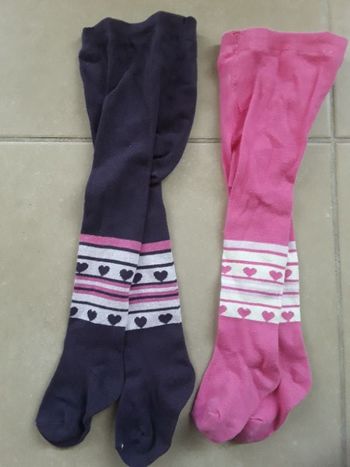 Lot de 2 paires de collants épais 12 mois NEUVES