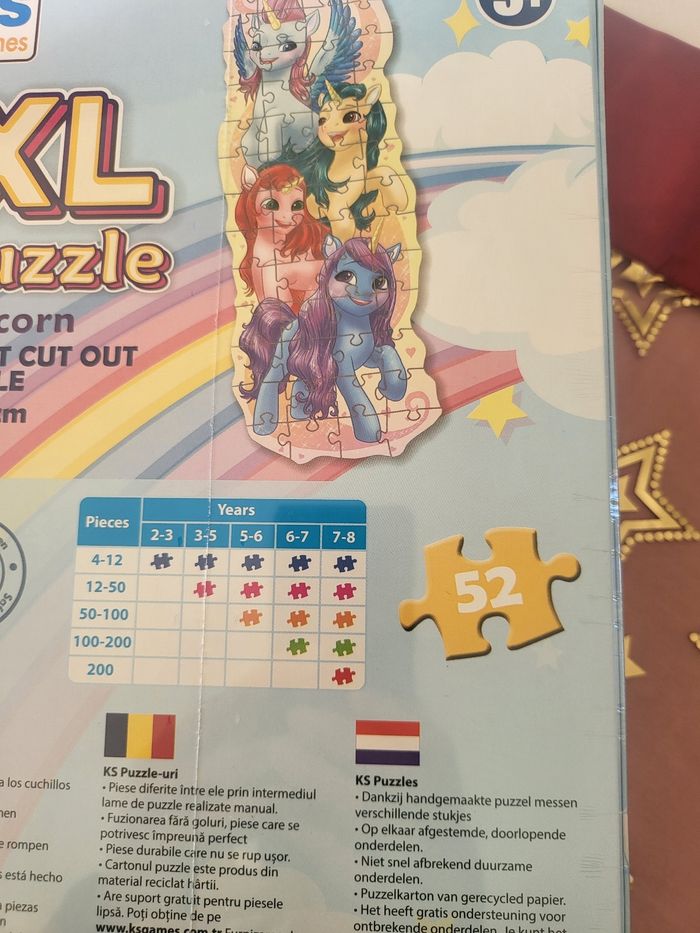 XL puzzle unicorn ( licorne) 52 34x91 cm - photo numéro 4