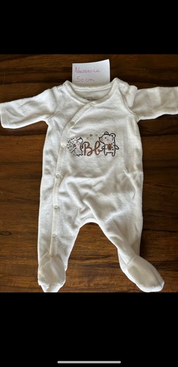 Pyjama velours naissance