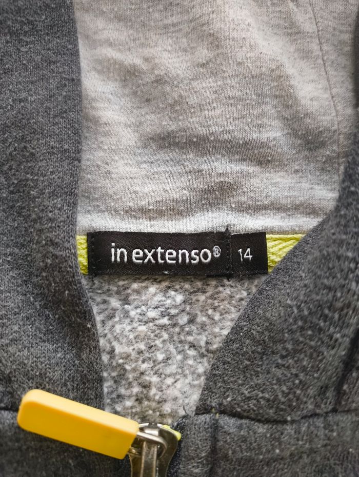 Gilet Zippé Capuche In Extenso 14 ans Sport Gris Jaune Fluo - photo numéro 6