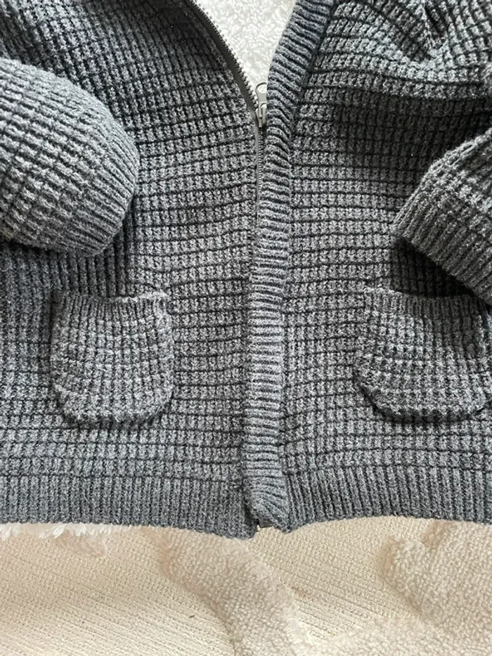 Gilet tout doux à l’intérieur chaud à capuche bout chou - photo numéro 2