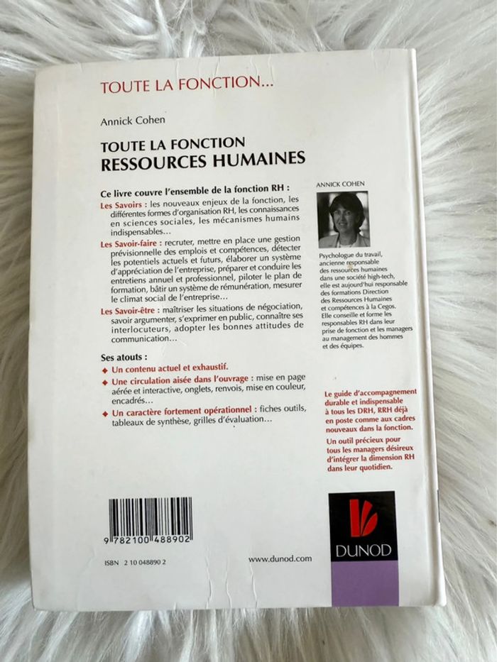 Toute la fonction Ressources Humaines – Annick Cohen – Dunod – RH - photo numéro 3