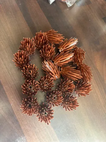 20 buissons Lego, Plant Prickly Bush 2 x 2 × 4 ref 6064 Reddish Brown