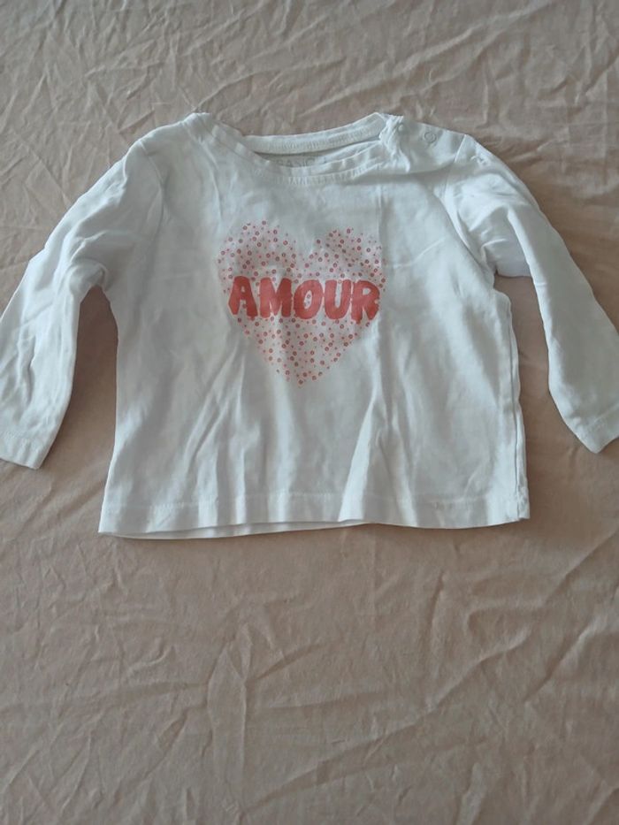 Tee-shirt manches longues 6 mois - photo numéro 2