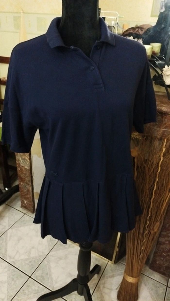 Polo pull bleu marine Lacoste vintage M/38 y2k pleated