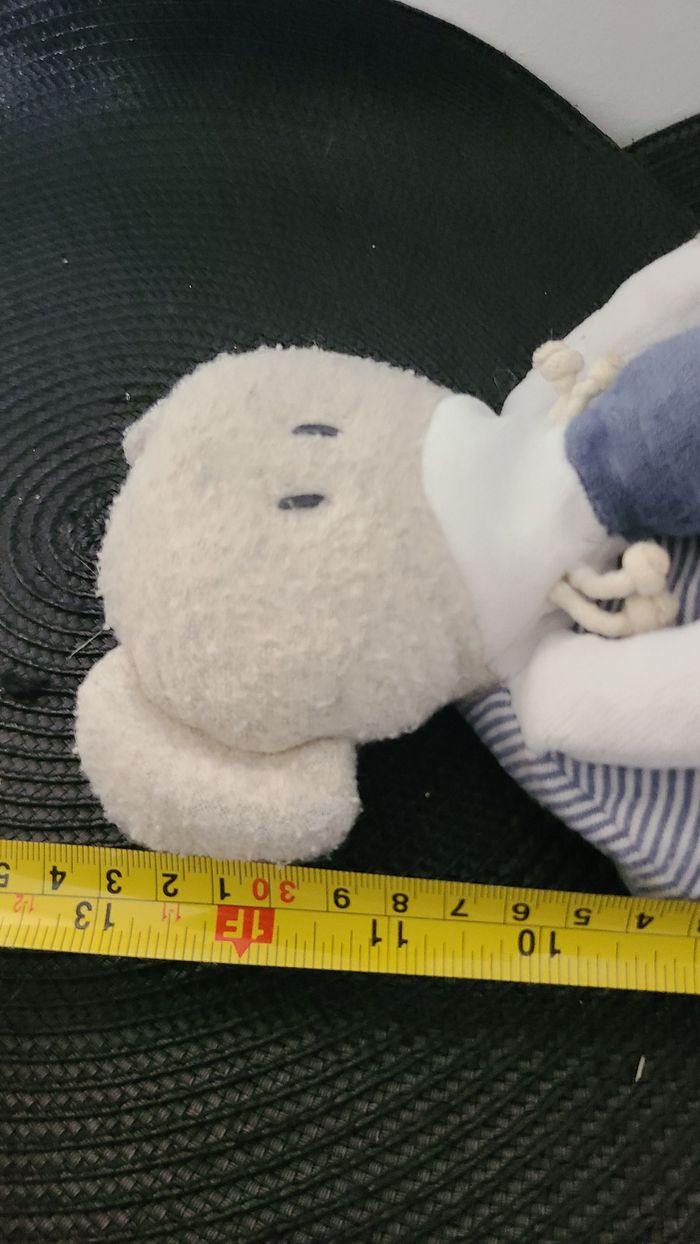 Peluche souris Bébé Confort rayé bleu blanc gris - photo numéro 5