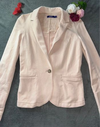 Veste blazer rose pâle