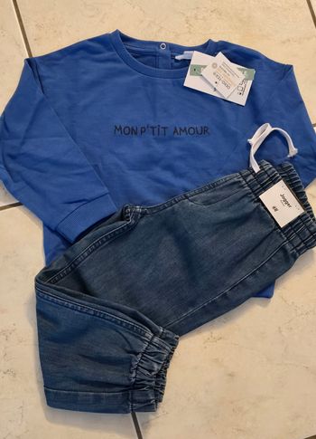 Neufs (non portés) 💙 sweat et jeans /jogger 3 ans garçon 💙