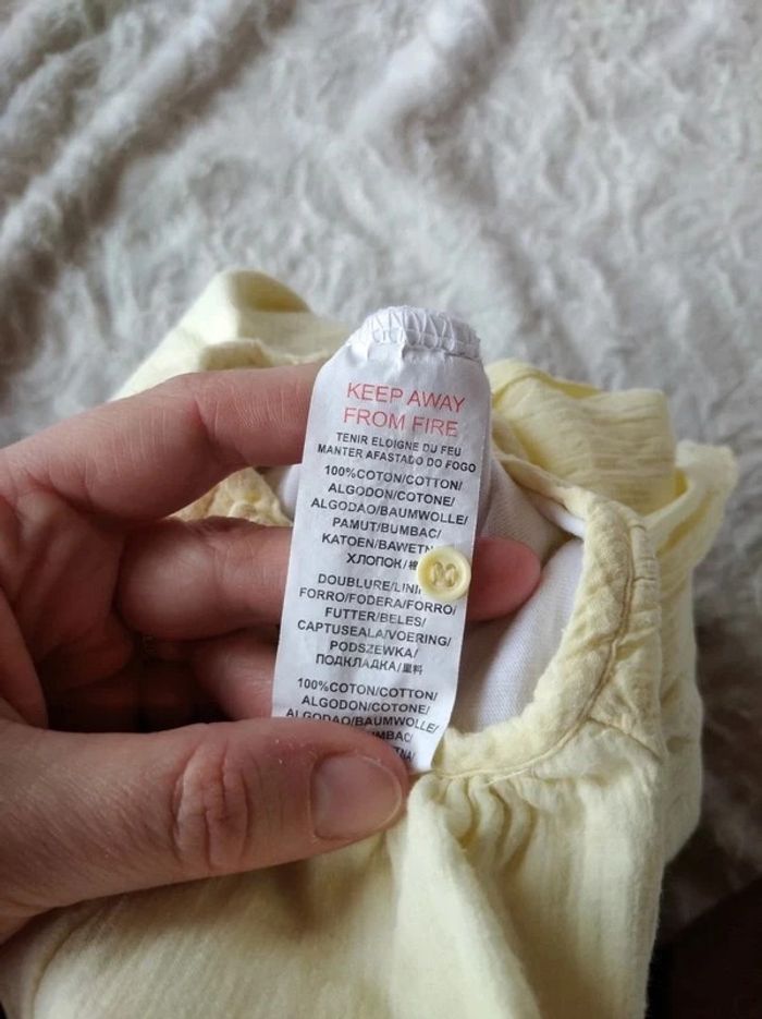 Combinaison barboteuse été robe courte avec body intégré Fille 3 mois Kitchoun 100% coton - photo numéro 9