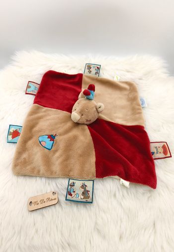 Doudou plat ours indien Pinto et Kaya Noukie's